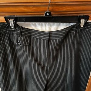 Womens Black Pinstripe Pants